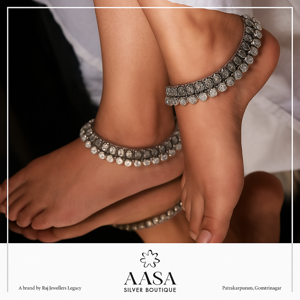 Silver anklet