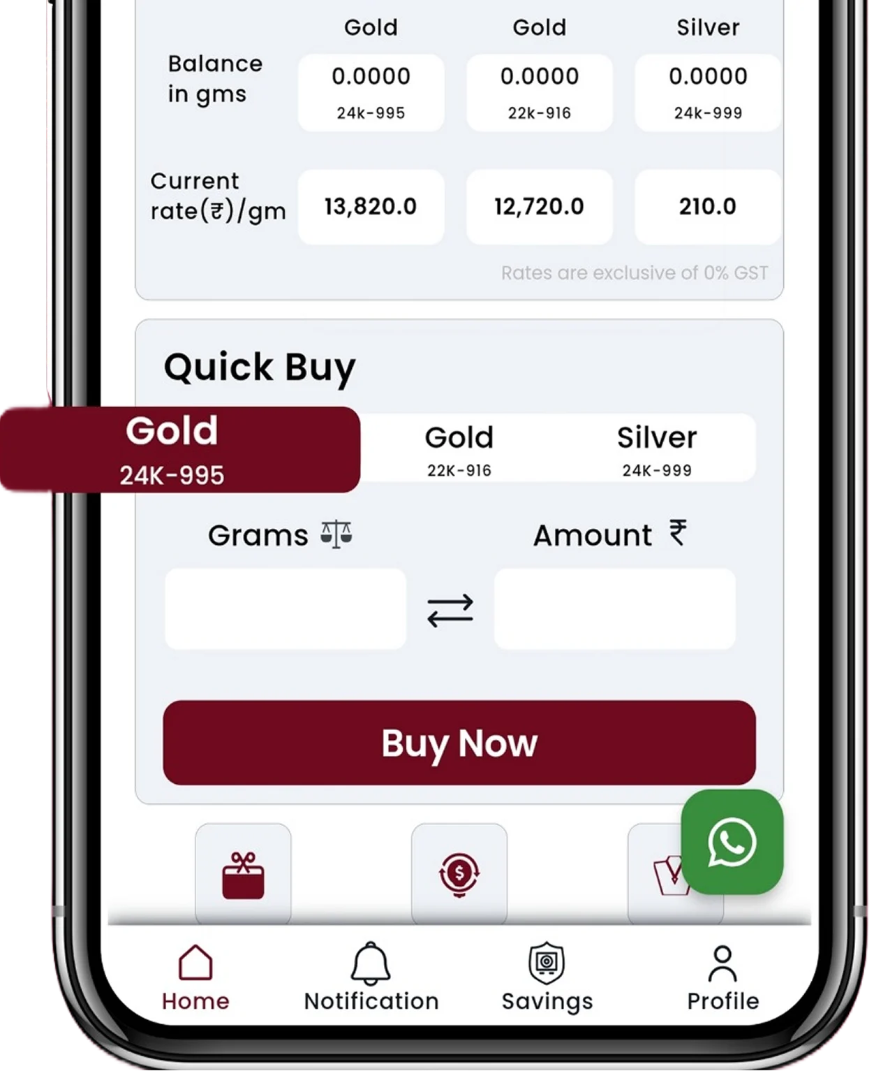 Buy gold step